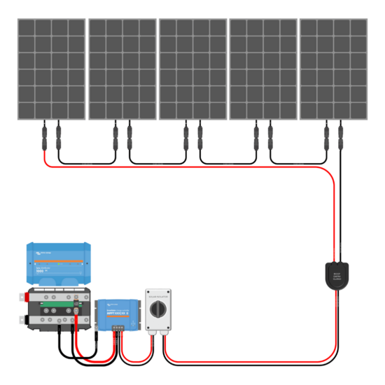 1000W Solar Charging Wiring Kit (5x 200W _ 12V Battery Bank)