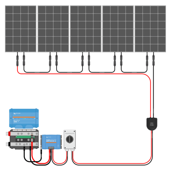 1000W Solar Charging Wiring Kit (5x 200W _ 24V Battery Bank)