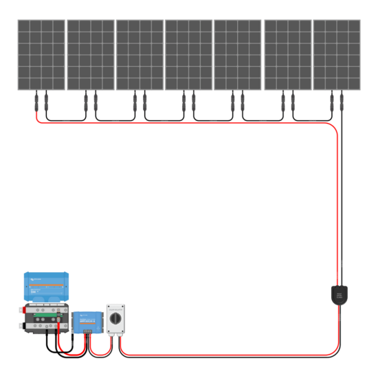 1400W Solar Charging Wiring Kit (7x 200W _ 24V Battery Bank)