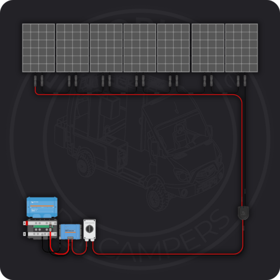 1400W Solar Charging Wiring Kit (7x 200W _ 24V Battery Bank)