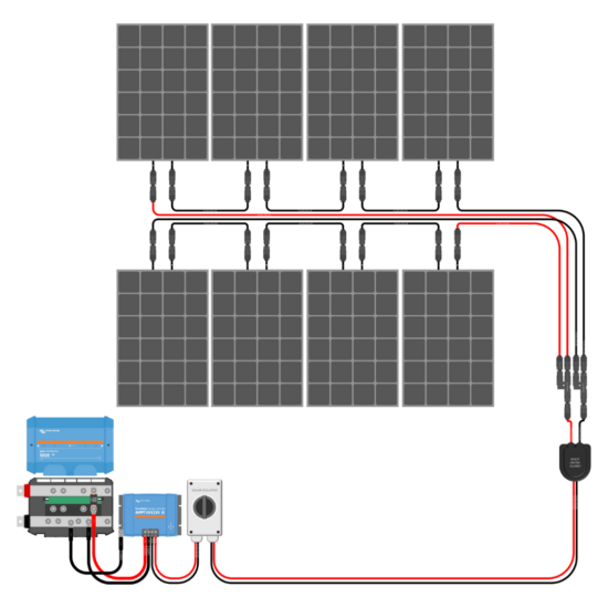 1600W Solar Charging Wiring Kit (8x 200W _ 24V Battery Bank)