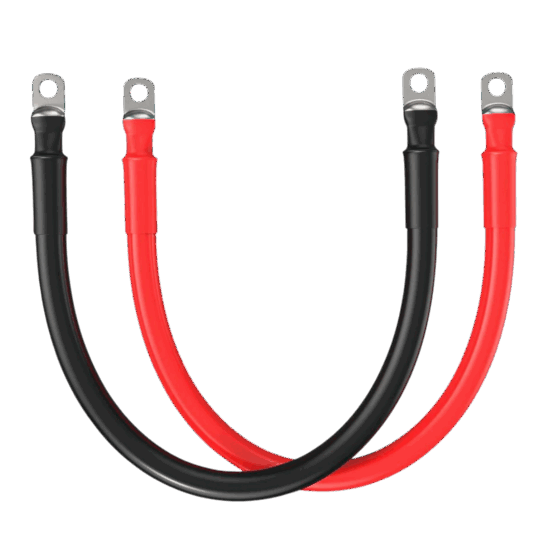 4/0 AWG x 3/8 Pre-Crimped Battery Cables - Red and Black (5ft)
