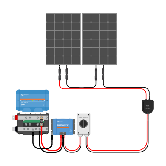 500W Solar Charging Wiring Kit (2x 250W _ 12V Battery Bank)