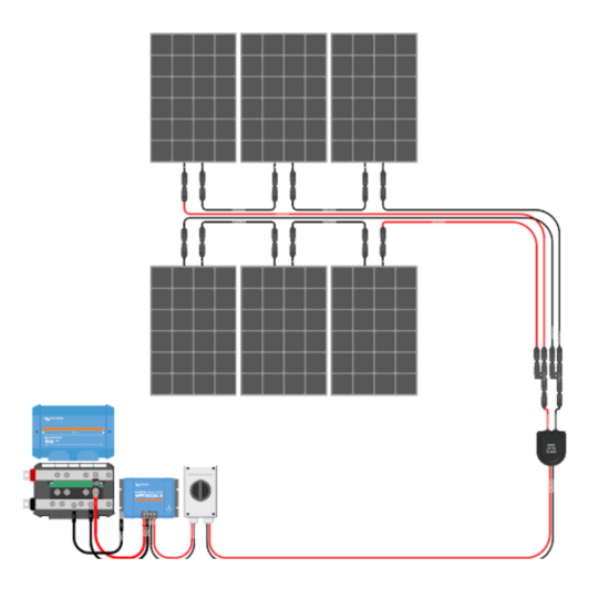 600W Solar Charging Wiring Kit (6x 100W _ 24V Battery Bank)