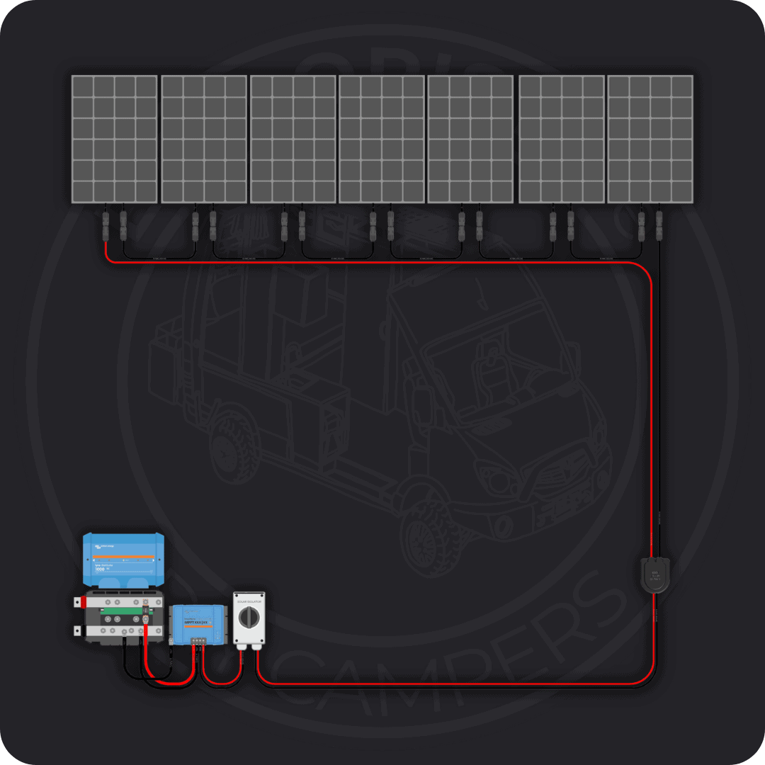 700W Solar Charging Wiring Kit (7x 100W