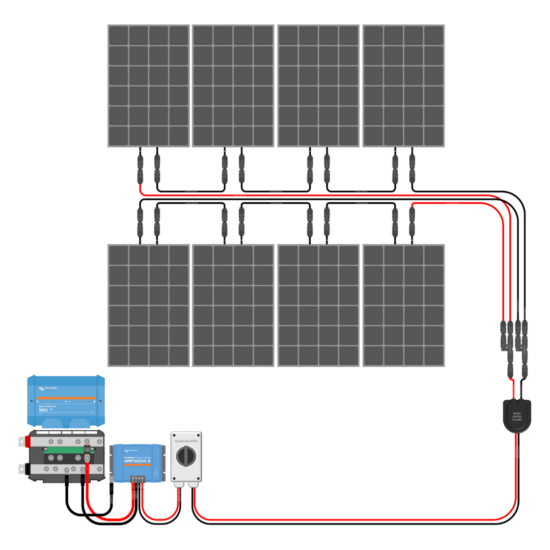 800W Solar Charging Wiring Kit (8x 100W _ 12V Battery Bank)