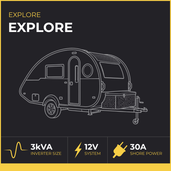 EXPLORE 12V 30A TOW BEHIND CAMPER WIRING KIT