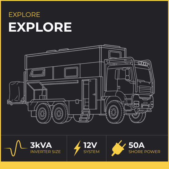 EXPLORE 12V 50A EXPEDITION TRUCK WIRING KIT