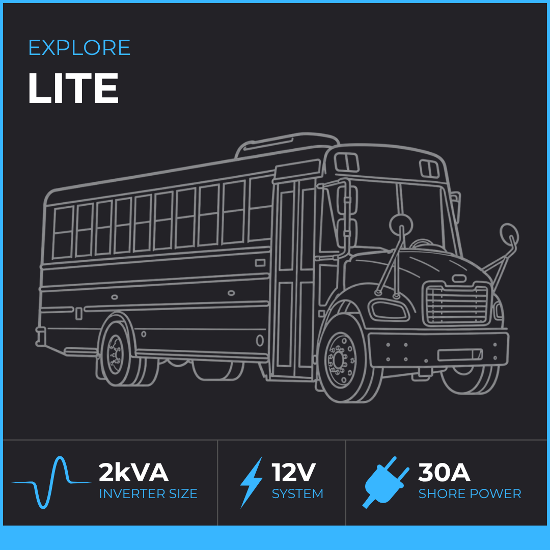 EXPLORE LITE 12V 30A SKOOLIE WIRING KIT