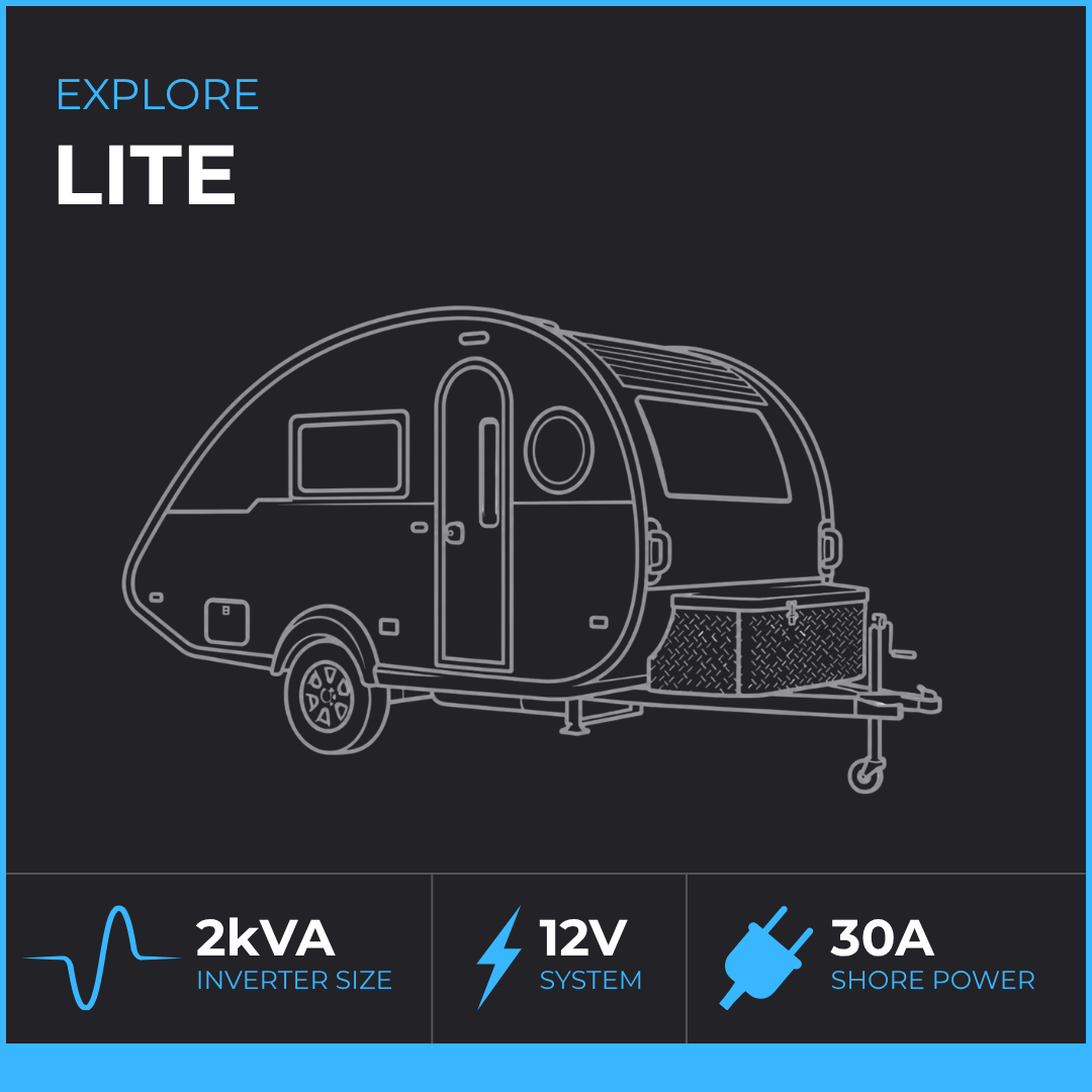 EXPLORE LITE 12V 30A TOW BEHIND CAMPER WIRING KIT