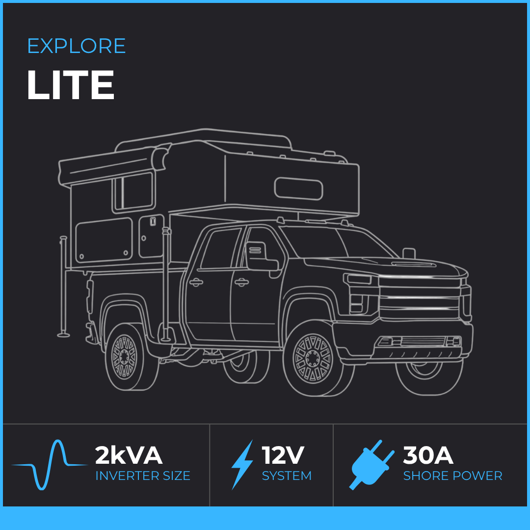 EXPLORE LITE 12V 30A TRUCK CAMPER WIRING KIT