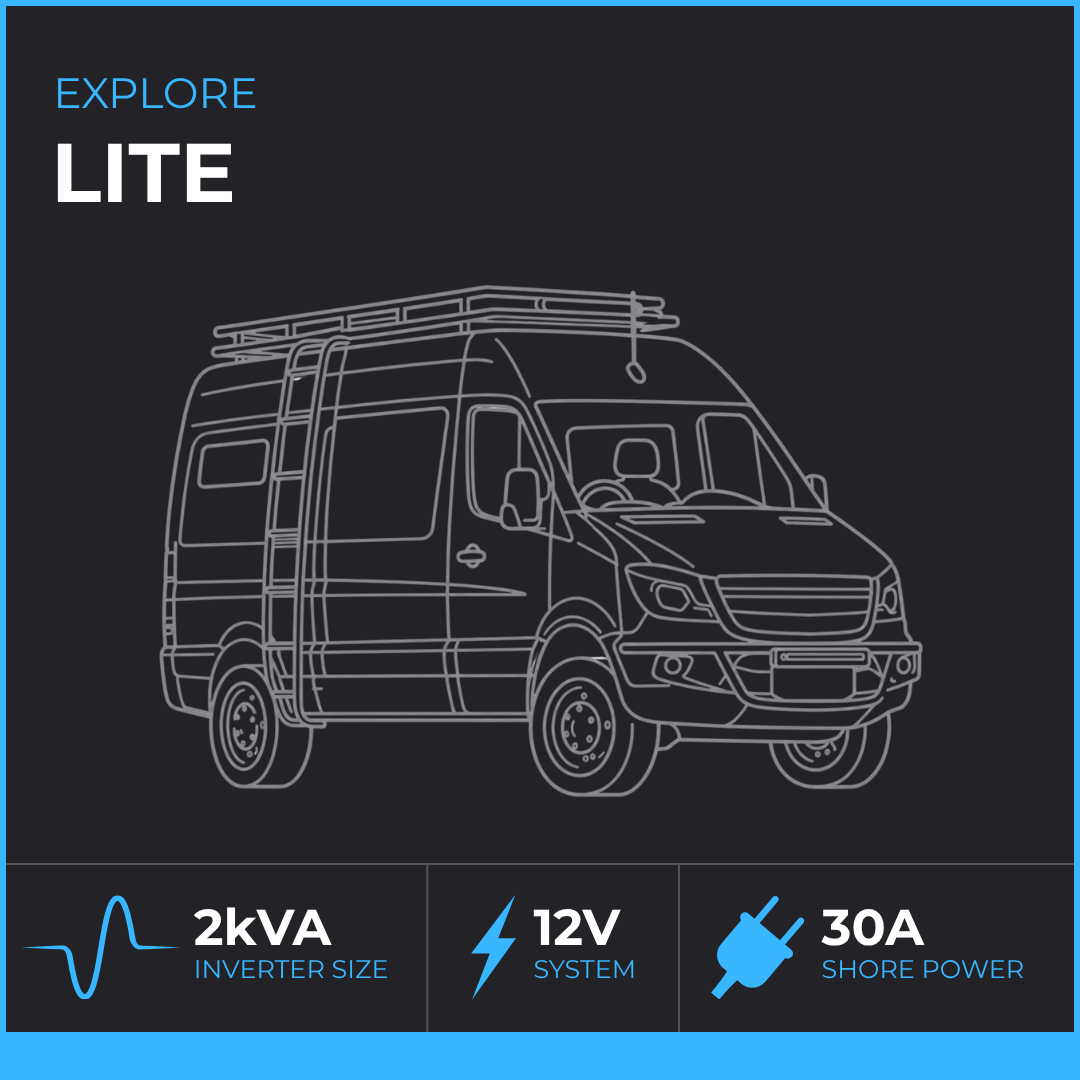 EXPLORE LITE 12V 30A VAN WIRING KIT