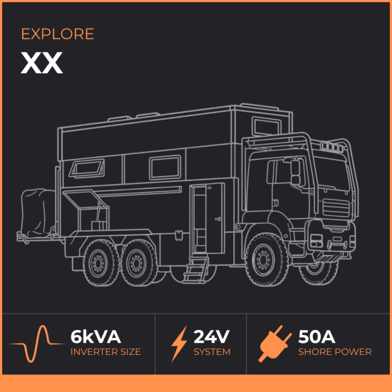 EXPLORE XX 6KVA 24V 50A EXPEDITION TRUCK WIRING KIT
