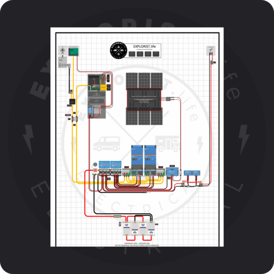 EXPLORIST-life - EXPLORE XX 50A MOTORHOME WIRING DIAGRAM - DUAL 3K INVERTER CHARGERS