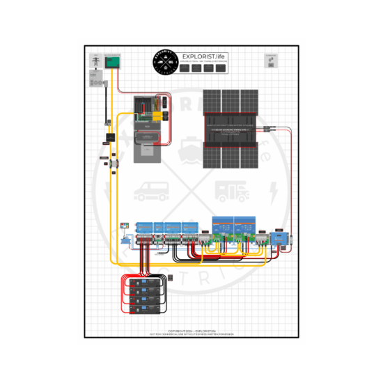 EXPLORIST.life EXPLORE XX 50A MOTORHOME WIRING DIAGRAM - 48V DUAL 5K INVERTER CHARGERS