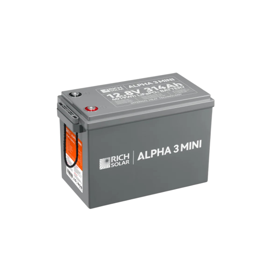Rich Solar Alpha 3 Mini 12V 314Ah LiFePO4 Battery - 1