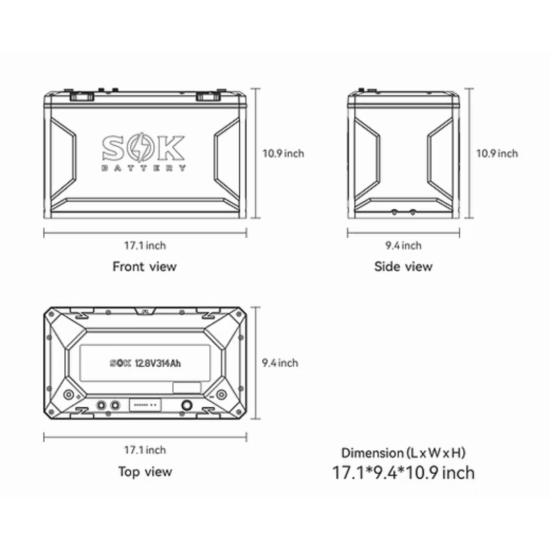SOK 12V 314AH LiFePO4 Battery