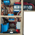 Truck Camper Electrical Upgrade 300Ah Battery Bank Multiplus 2k 12v 400W Solar Orion 12-12 30
