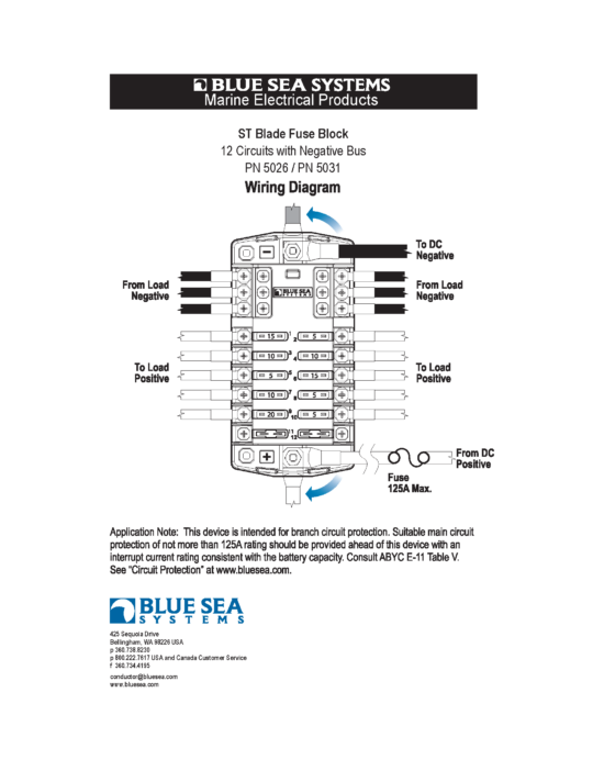 Blue Sea Systems 5026-BSS Fuse Block - Image 2